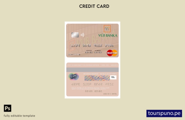 lista para imprimir plantilla de mastercard Eslovaquia VÚB Banka